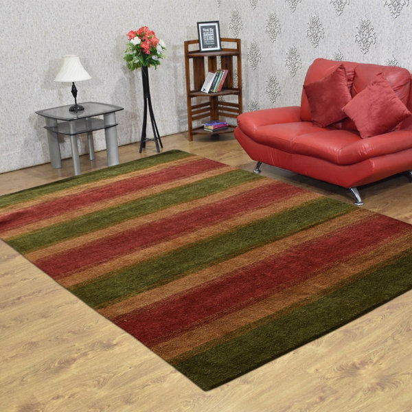 Gracie Oaks Anupama Handmade Green Gold Area Rug Wayfair